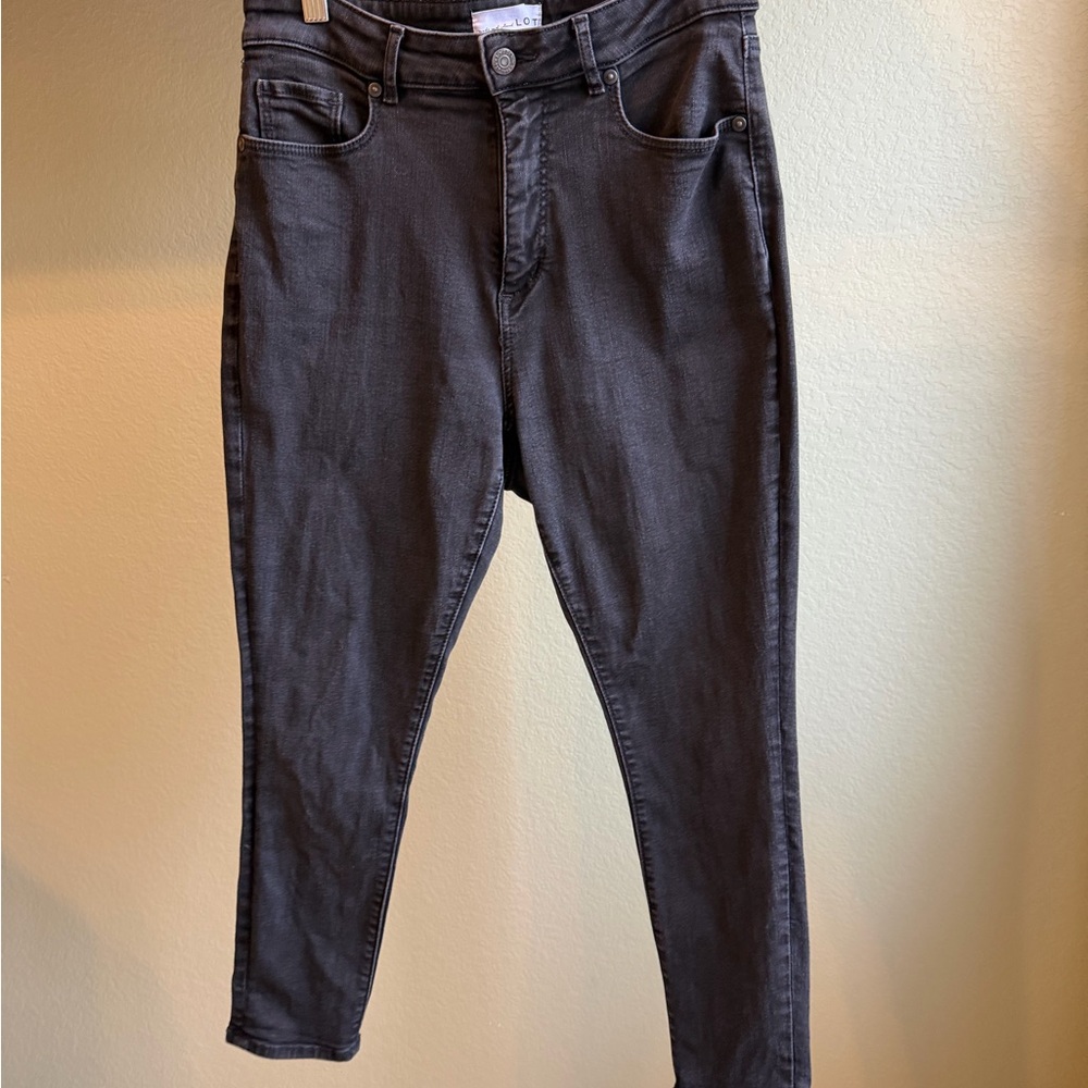 LOFT Black Skinny Jeans Size 8/29 Modern Fit Stretch Denim Mid Rise